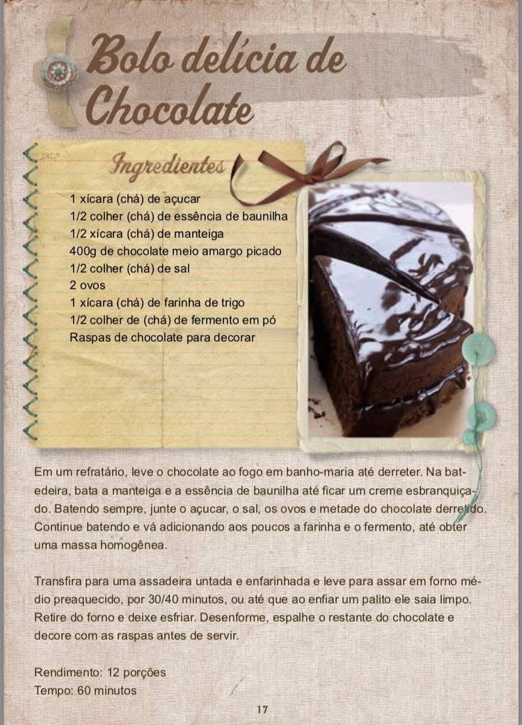 Bolo Delícia de Chocolate