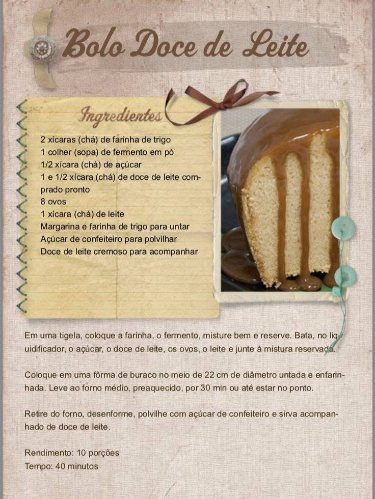 Bolo Doce de Leite