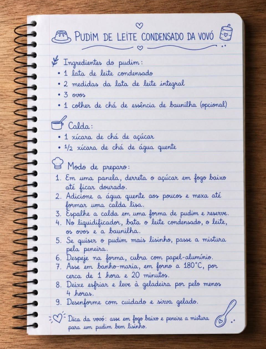 Pudim de Leite Condensado da Vovo