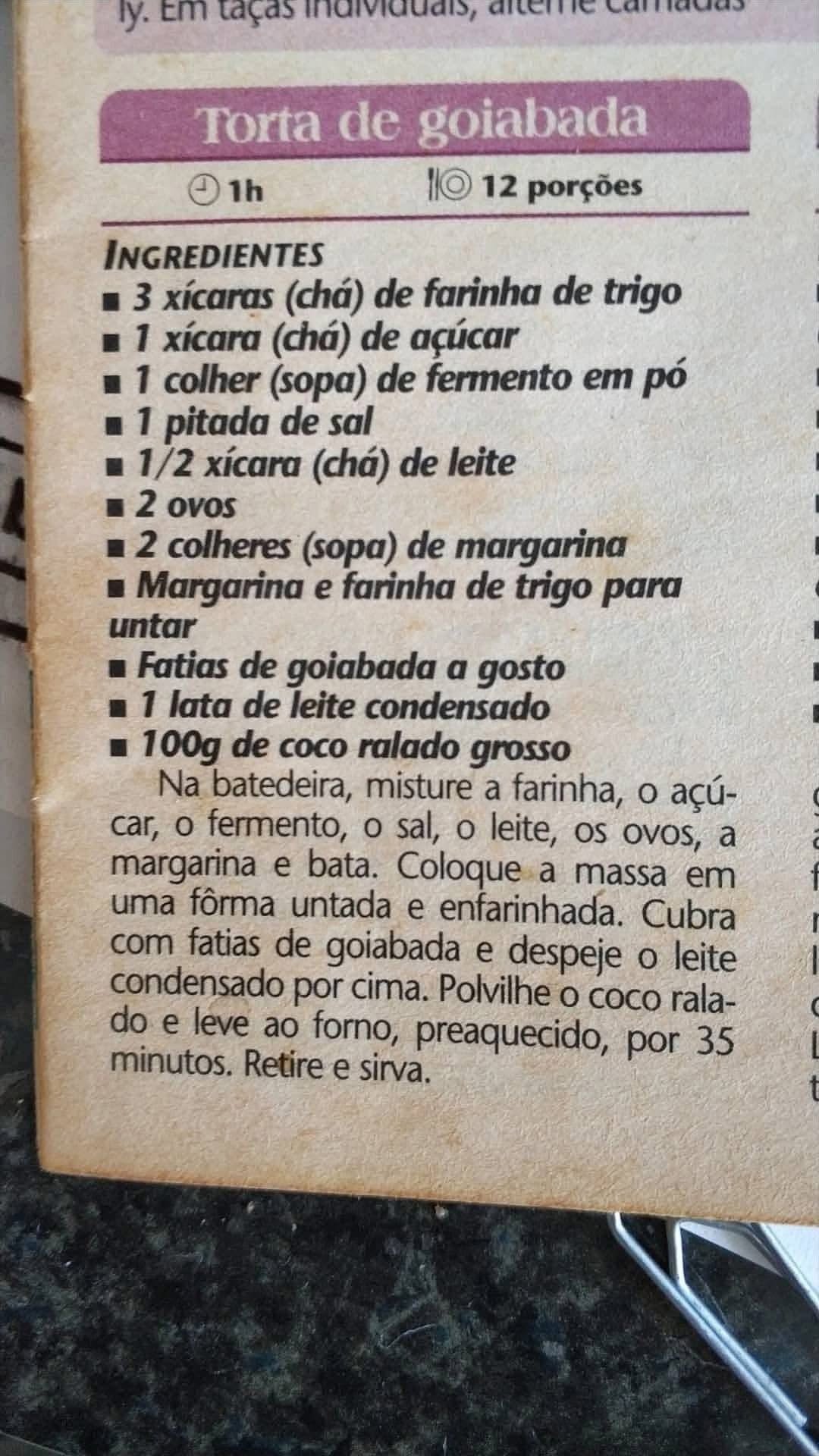 Torta de Goiabada